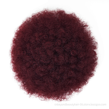 Synthetic Chignon Hair Bun Afro Kinky Curly Drawstring short Hair Pieces Bun clip in Diameter 10 Inch Hair Bun Afro hairpiece